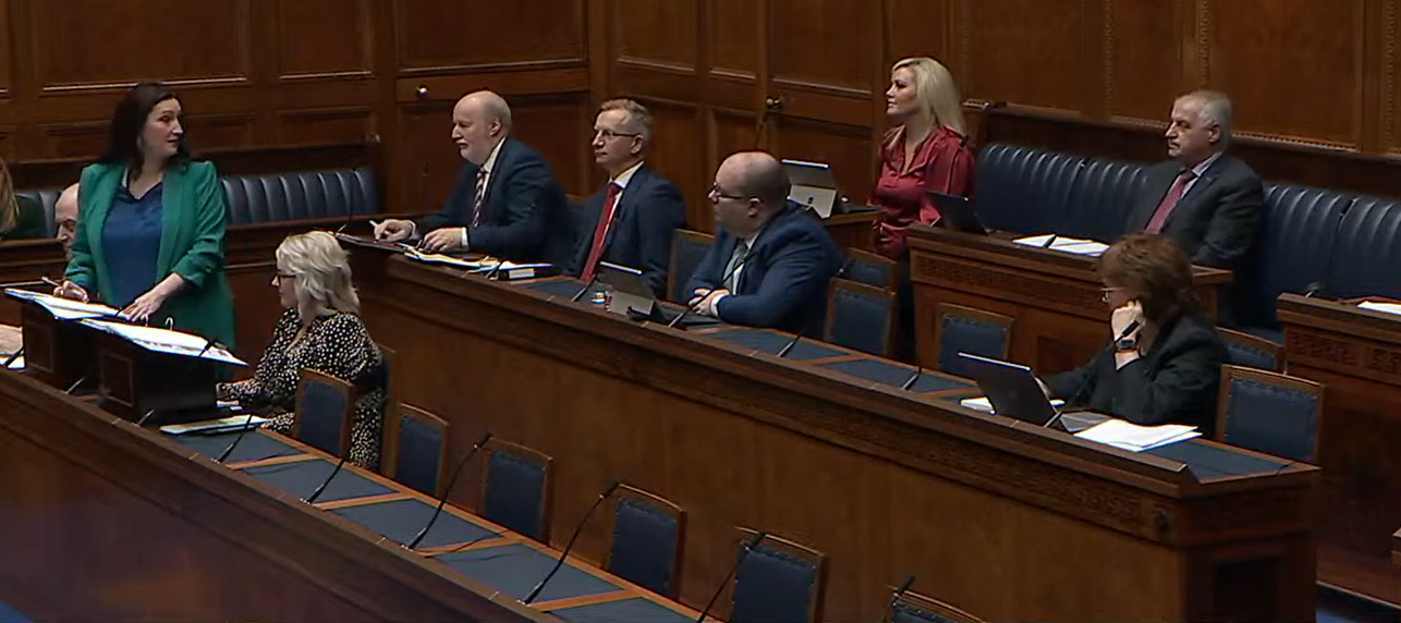 The deputy First Minister speaking in the Chamber last Monday